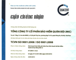 MIC tiếp tục được Quacert cấp ISO 9001:2008